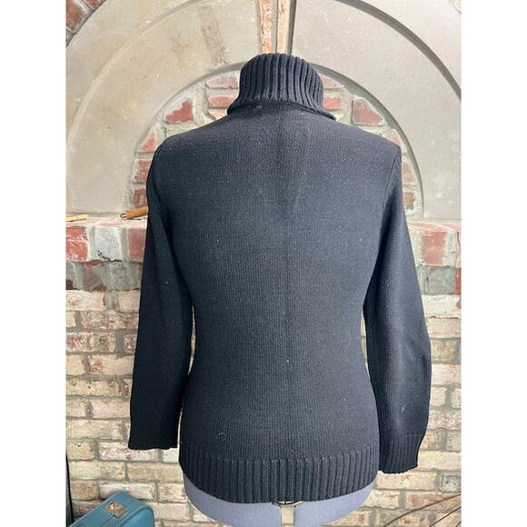 Liz Claiborne sweater turtle neck black and white - Picture 5 of 7
